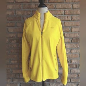 Marmot Yellow Full Front Zippered Fleece Jacket Size Large.